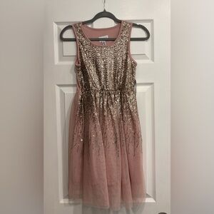 Formal Rose Gold Girls Dress Size 14